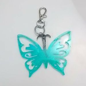 Brand new Aqua butterfly keychain